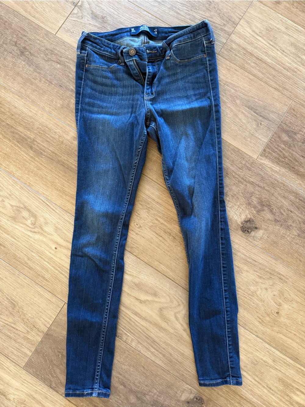 Hollister Women's Dark Indigo Skinny Jeans